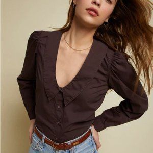 Nation LTD - Bridget Pilgrim Blouse in Sangre